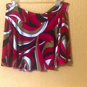 Multi-colored flare skirt